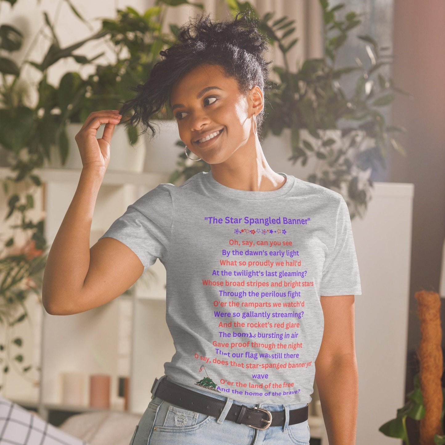 Unisex Short-Sleeve T-Shirt, 4th of July, The Star Spangled Banner || Outdoor Luxus OutDoor Luxus