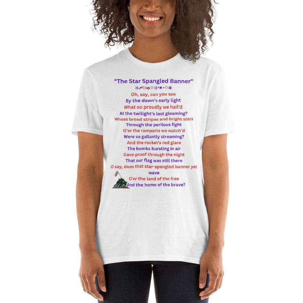 Unisex Short-Sleeve T-Shirt, 4th of July, The Star Spangled Banner || Outdoor Luxus OutDoor Luxus